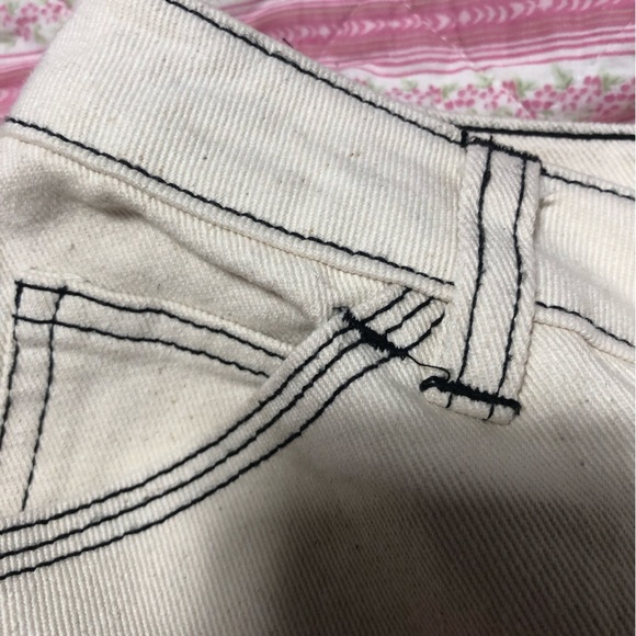 Twik Cream Denim with Black Accent cargo pants-size 27- new- for work or play - Picture 5 of 16
